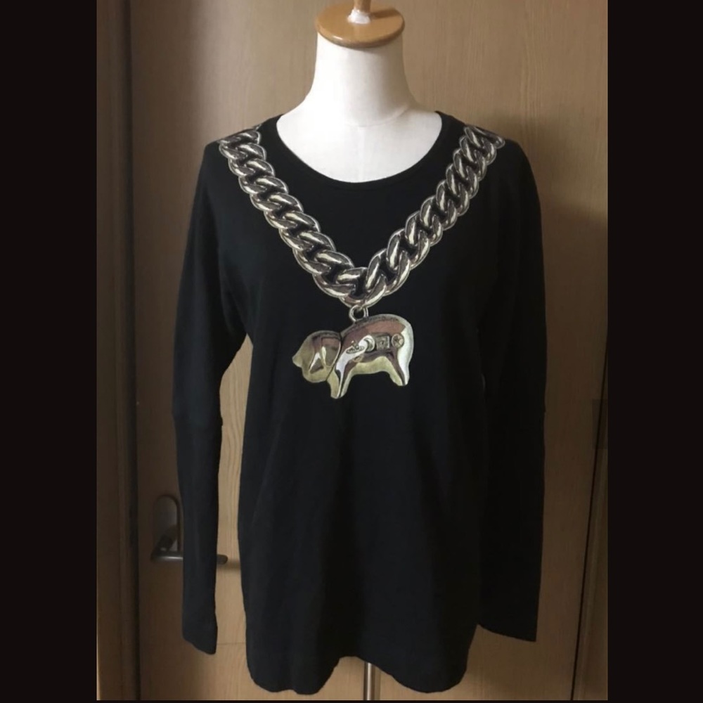 Vivienne Westwood Pig necklace print tee top